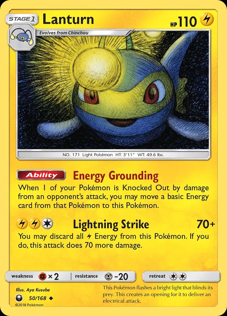 Lanturn — Celestial Storm 50 Pokémon card