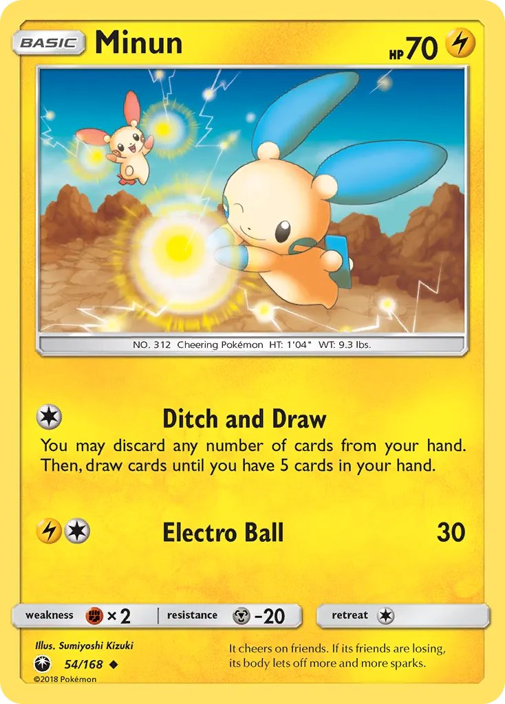 Minun — Celestial Storm 54 Pokémon card