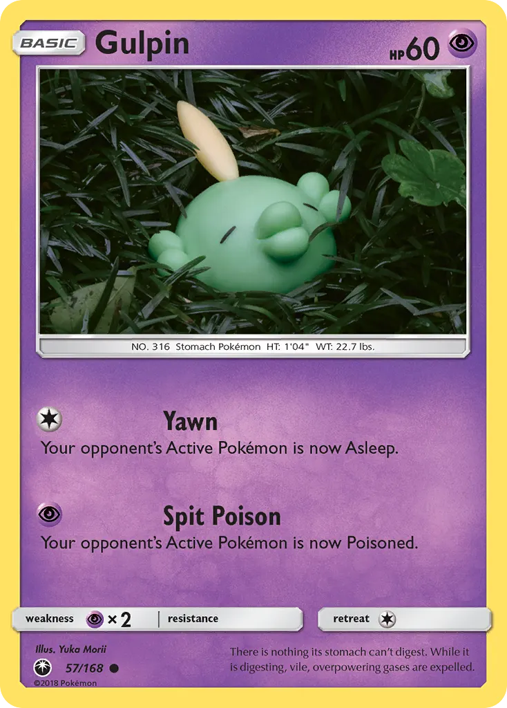 Gulpin — Celestial Storm 57 Pokémon card