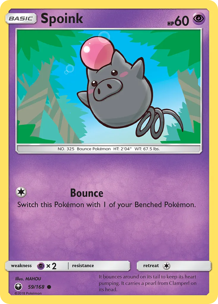 Spoink — Celestial Storm 59 Pokémon card
