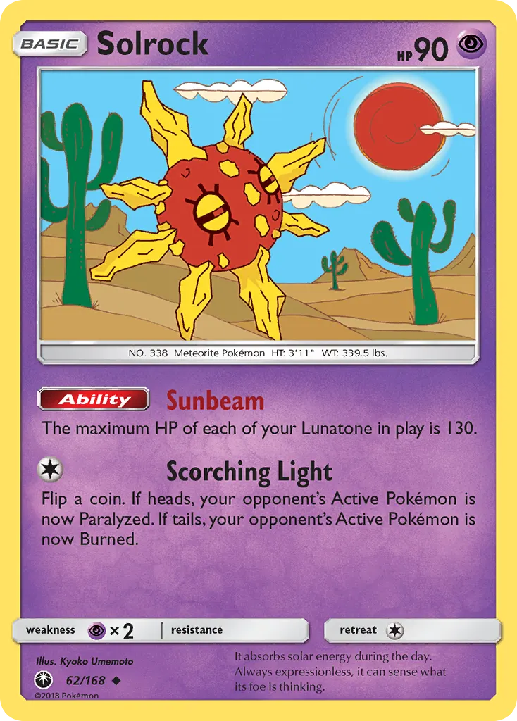 Solrock — Celestial Storm 62 Pokémon card