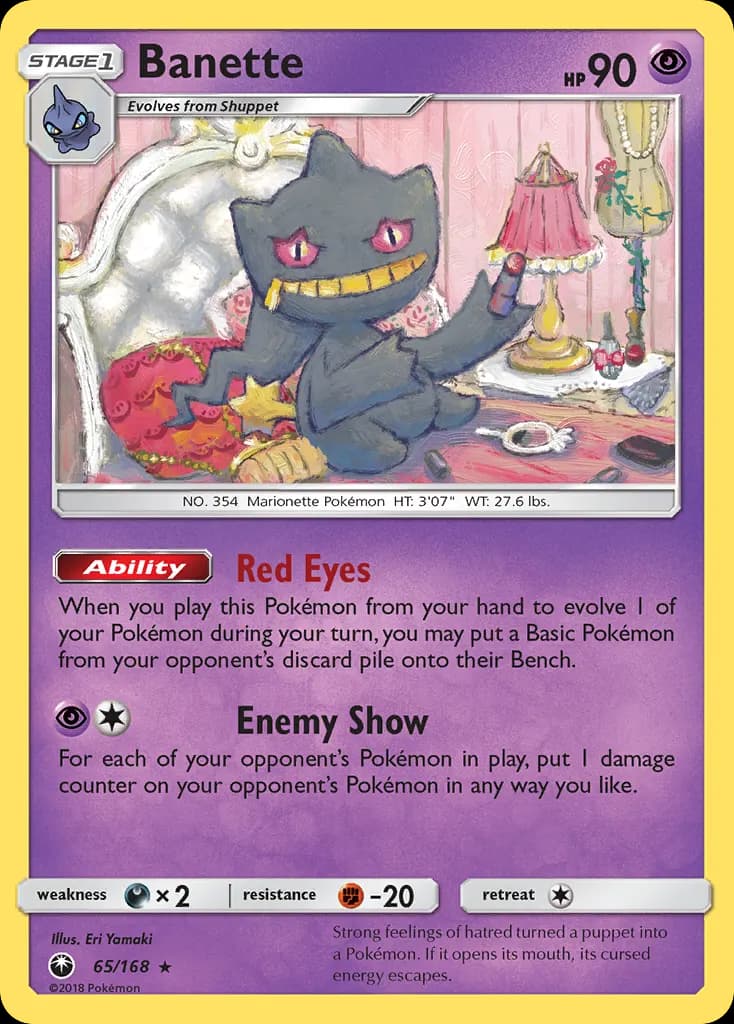 Banette — Celestial Storm 65 Pokémon card