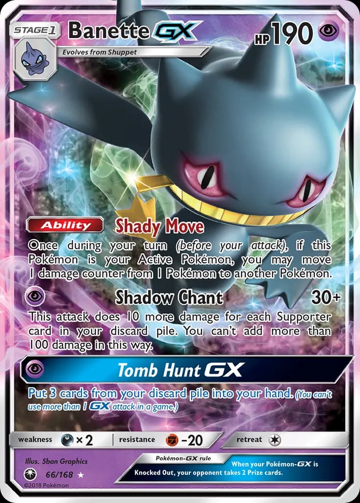 Banette-GX — Celestial Storm 66 Pokémon card
