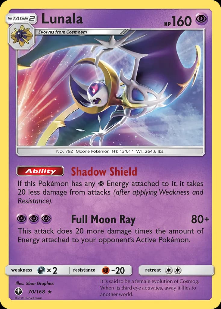 Lunala — Celestial Storm 70 Pokémon card
