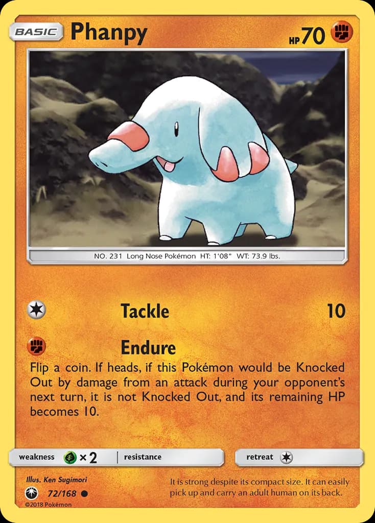 Phanpy — Celestial Storm 72 Pokémon card