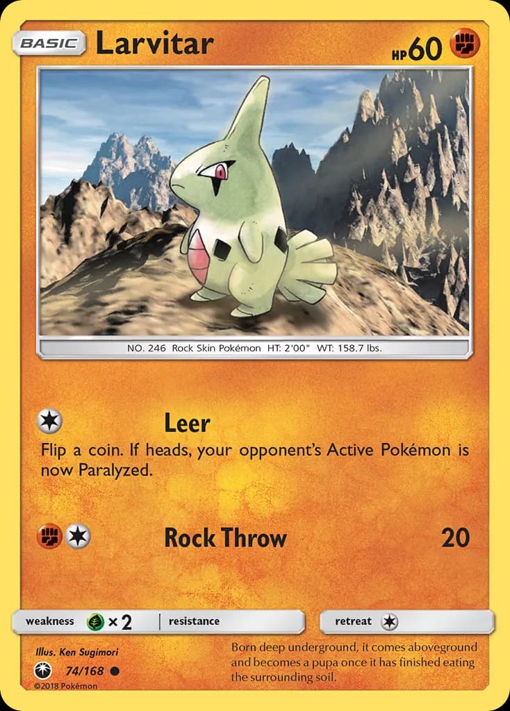 Larvitar — Celestial Storm 74 Pokémon card