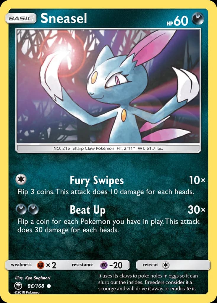 Sneasel — Celestial Storm 86 Pokémon card