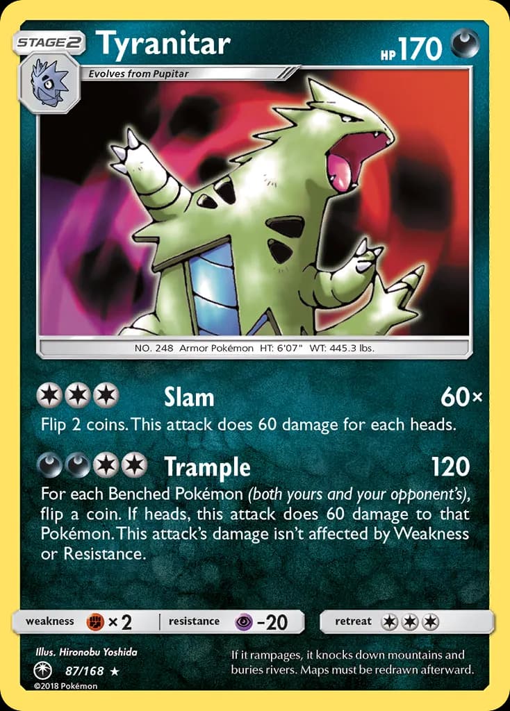 Tyranitar — Celestial Storm 87 Pokémon card