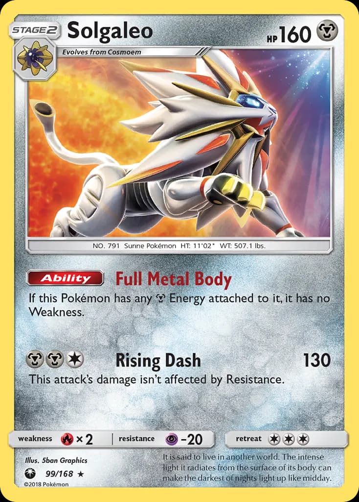 Solgaleo — Celestial Storm 99 Pokémon card