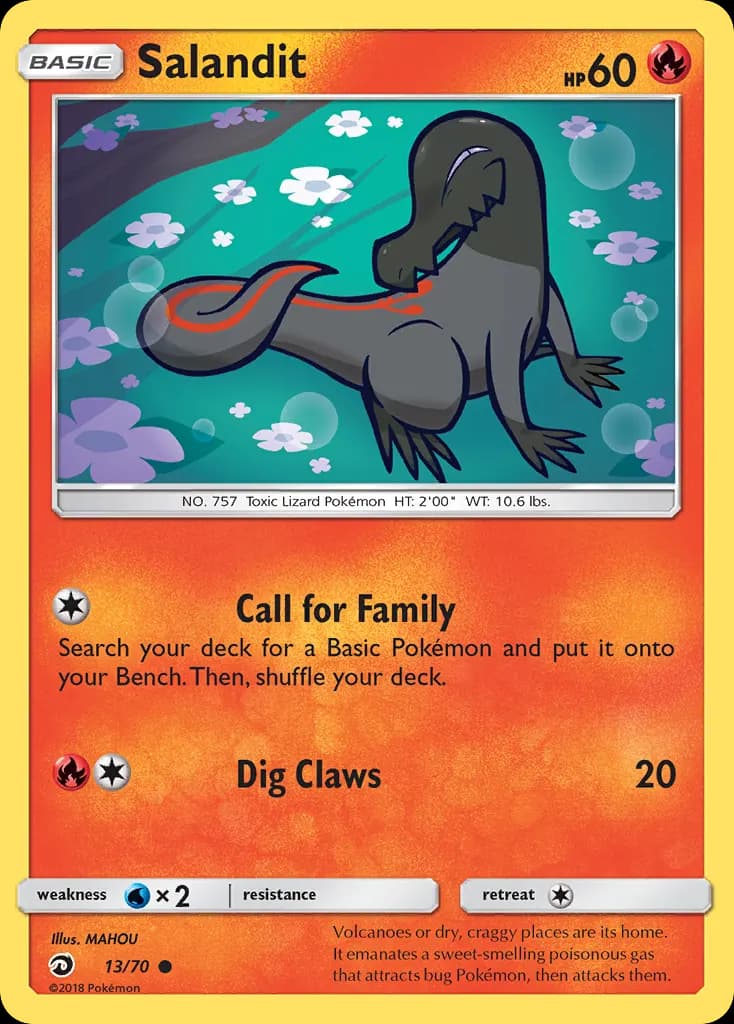 Salandit — Dragon Majesty 13 Pokémon card