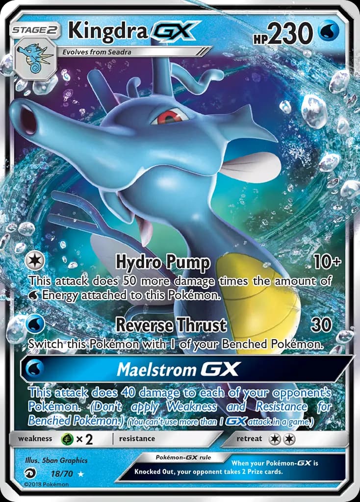 Kingdra GX — Majestad De Dragones 18 Spanish Pokémon card