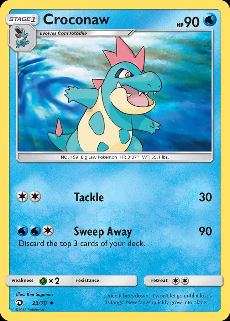 Croconaw — Dragon Majesty 23 Pokémon card