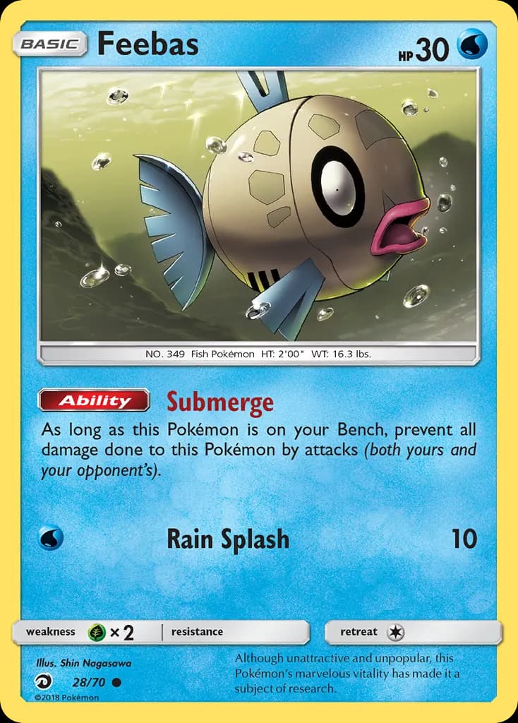 Feebas — Dragon Majesty 28 Pokémon card