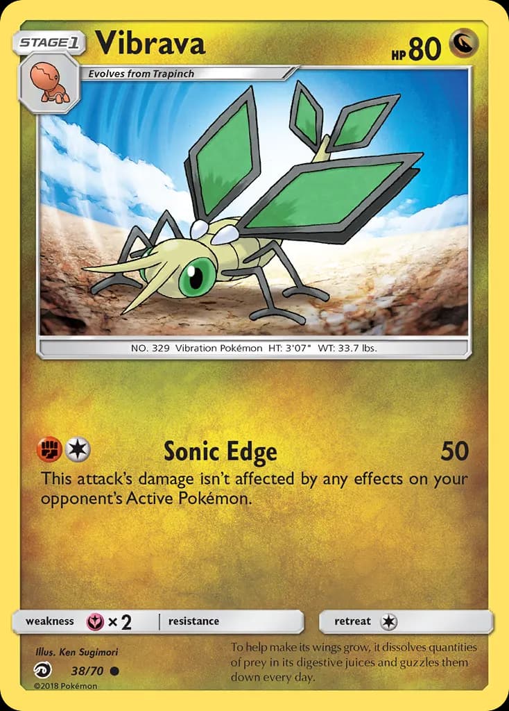 Vibrava — Dragon Majesty 38 Pokémon card