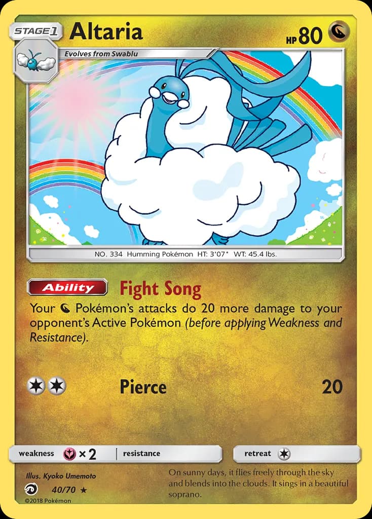 Altaria — Dragon Majesty 40 Pokémon card