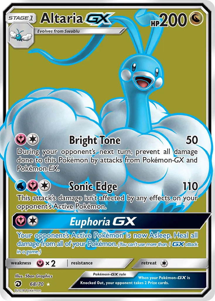 Altaria GX — Majestad De Dragones 68 Spanish Pokémon card