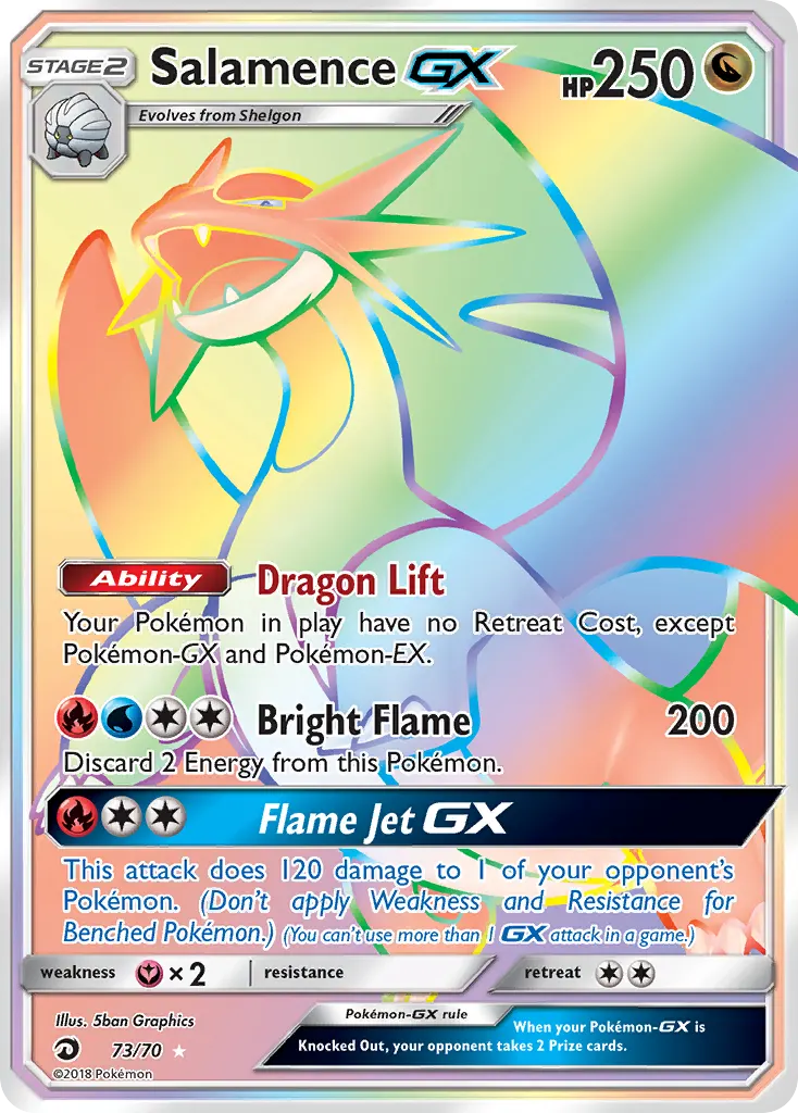 Salamence GX — Majestad De Dragones 73 Spanish Pokémon card