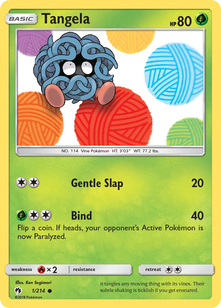 Tangela — Lost Thunder 1 Pokémon card