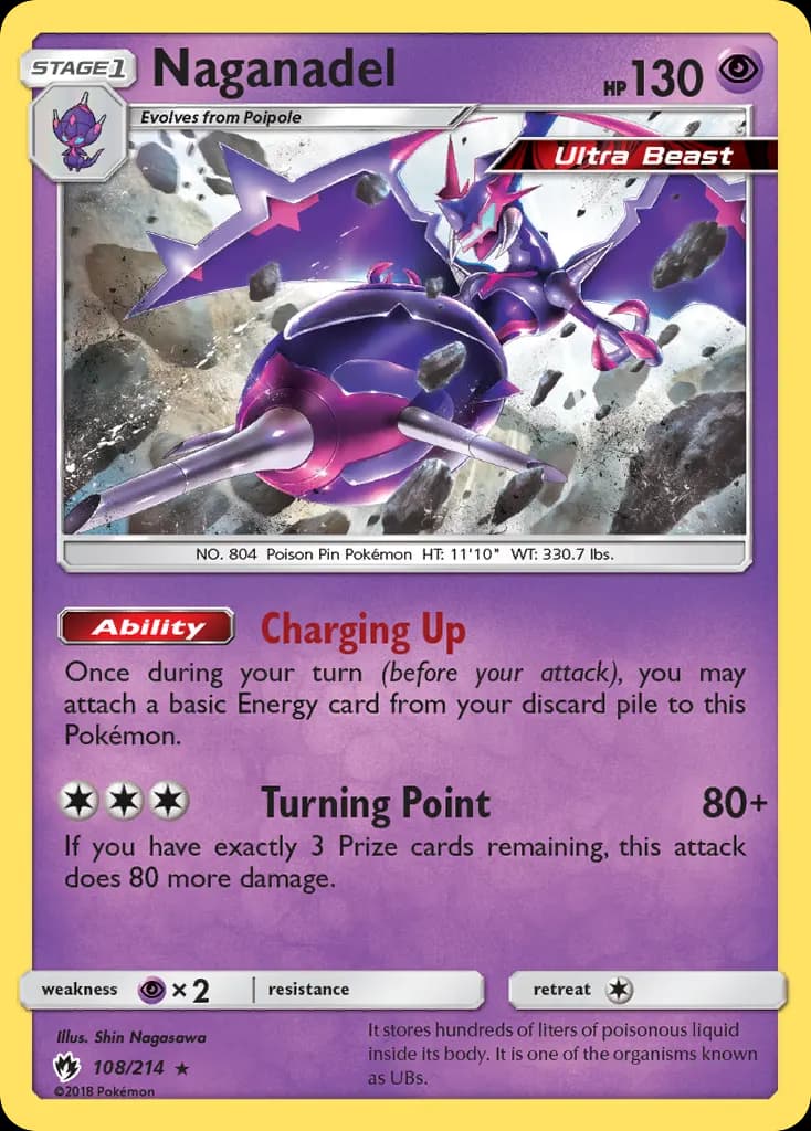 Naganadel — Lost Thunder 108 Pokémon card