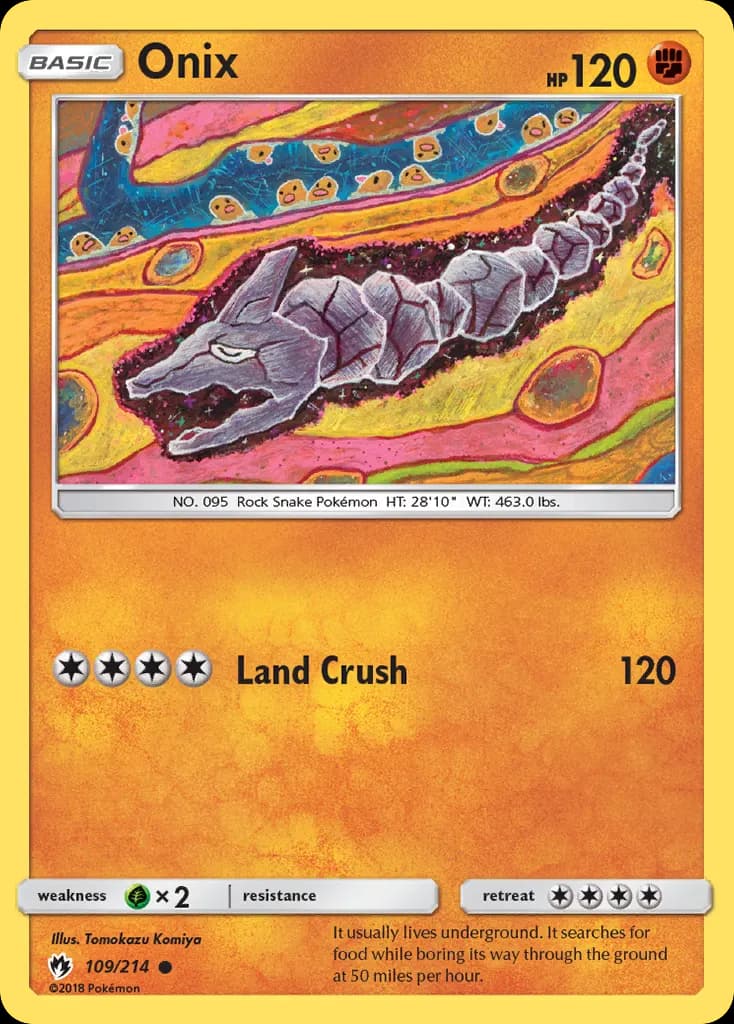 Onix — Lost Thunder 109 Pokémon card