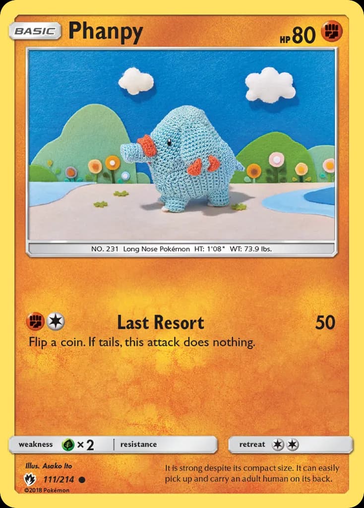 Phanpy — Lost Thunder 111 Pokémon card