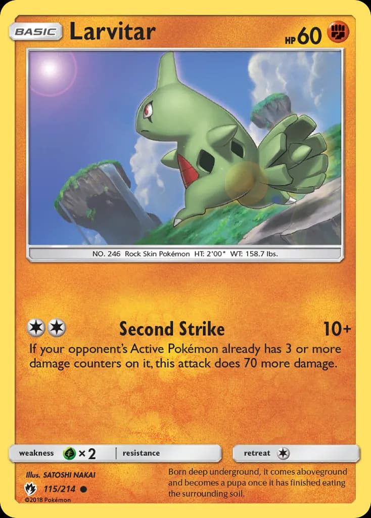 Larvitar — Lost Thunder 115 Pokémon card