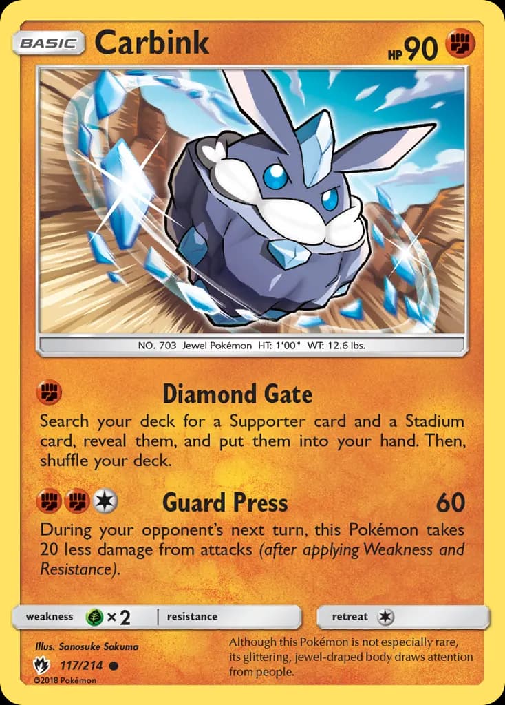 Carbink — Lost Thunder 117 Pokémon card