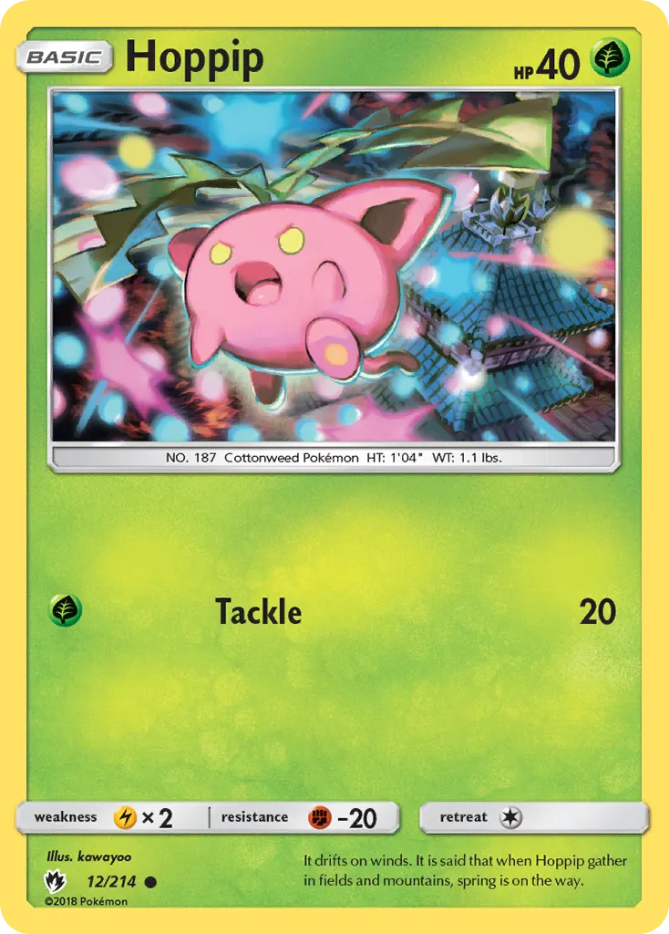 Hoppip — Lost Thunder 12 Pokémon card