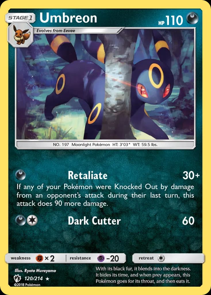 Umbreon — Lost Thunder 120 Pokémon card