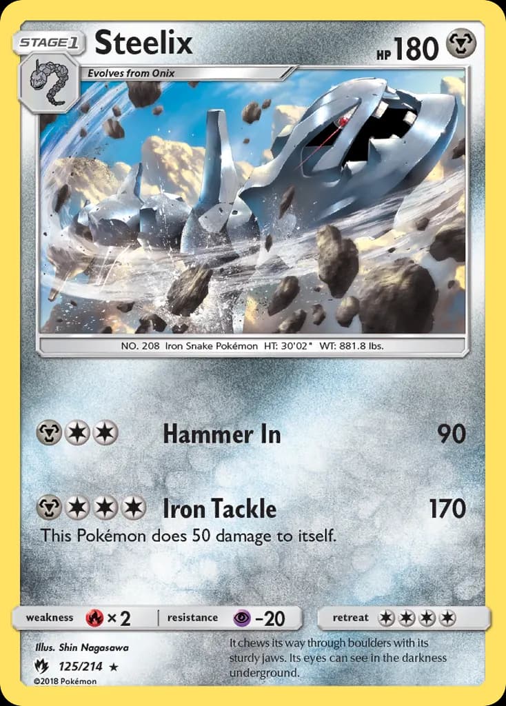 Steelix — Lost Thunder 125 Pokémon card