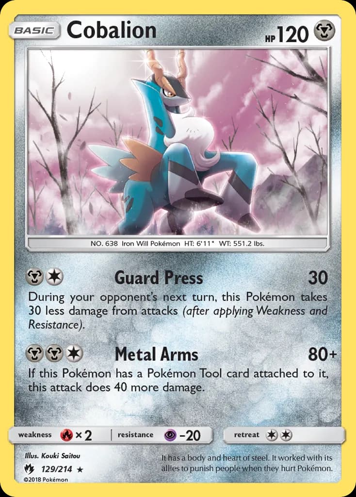 Cobalion — Lost Thunder 129 Pokémon card