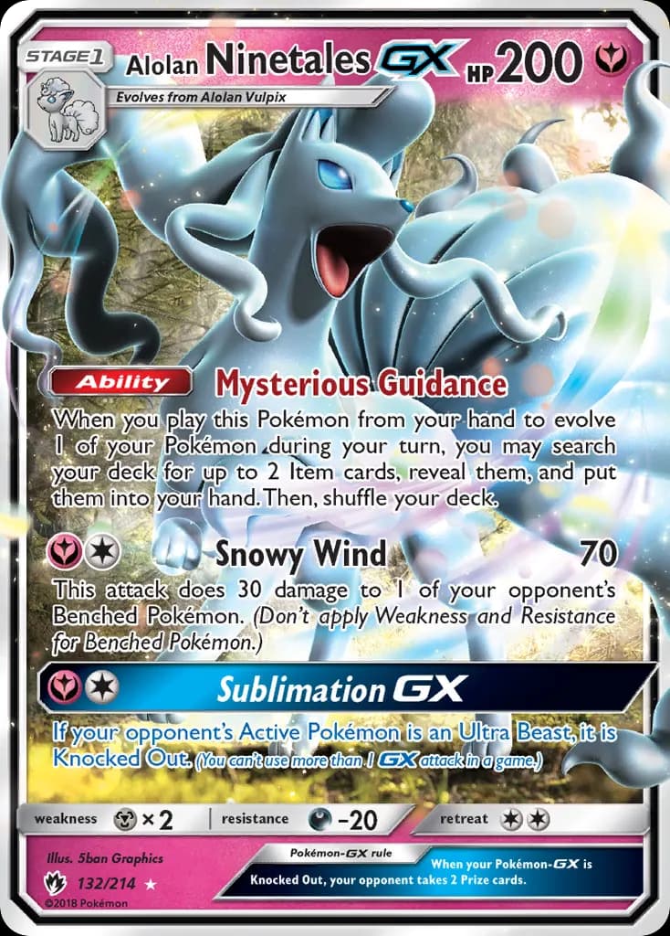 Alolan Ninetales-GX — Lost Thunder 132 Pokémon card