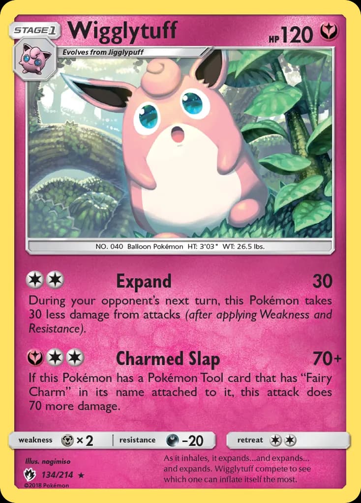 Wigglytuff — Lost Thunder 134 Pokémon card