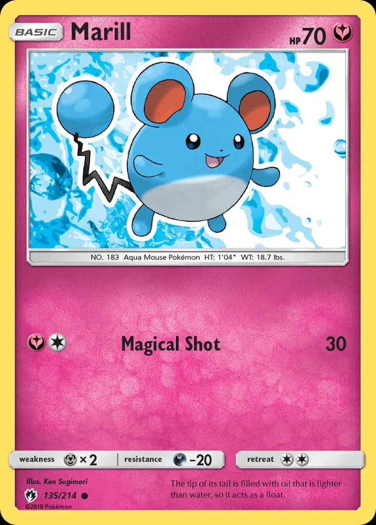Marill — Lost Thunder 135 Pokémon card