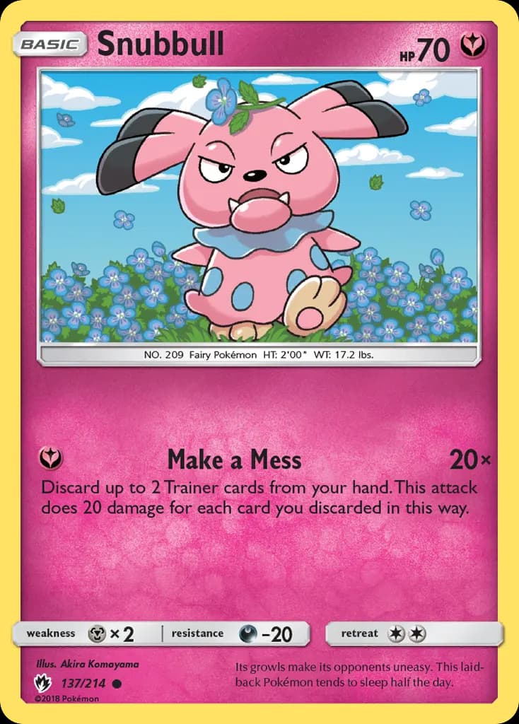 Snubbull — Lost Thunder 137 Pokémon card
