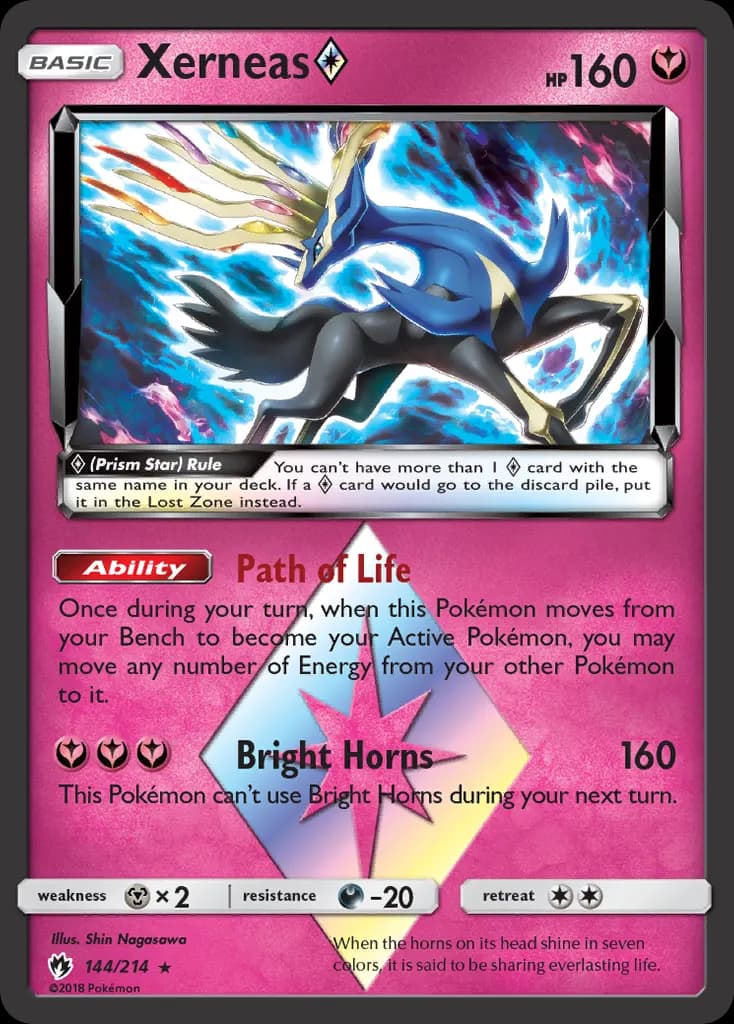 Xerneas ◇ — Lost Thunder 144 Pokémon card
