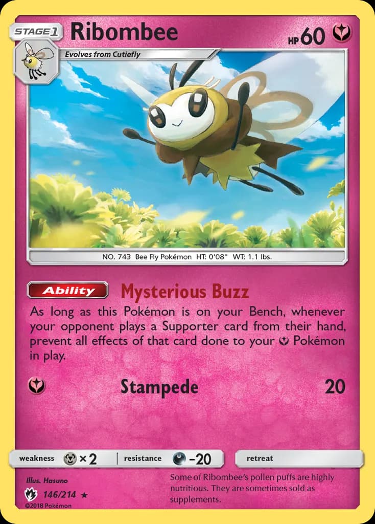 Ribombee — Lost Thunder 146 Pokémon card