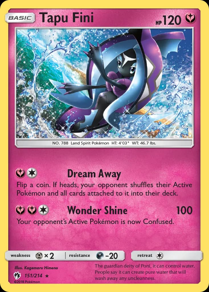 Tapu Fini — Lost Thunder 151 Pokémon card
