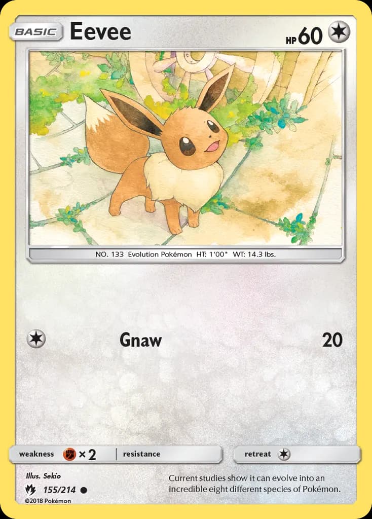 Eevee — Lost Thunder 155 Pokémon card