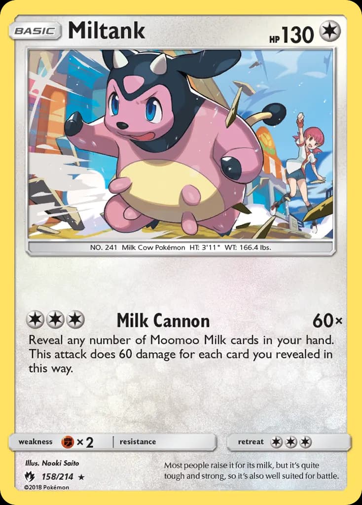 Miltank — Lost Thunder 158 Pokémon card