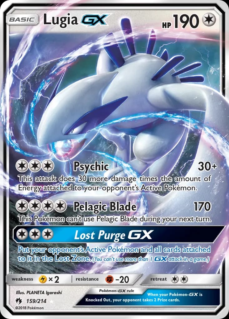 Lugia-GX — Lost Thunder 159 Pokémon card