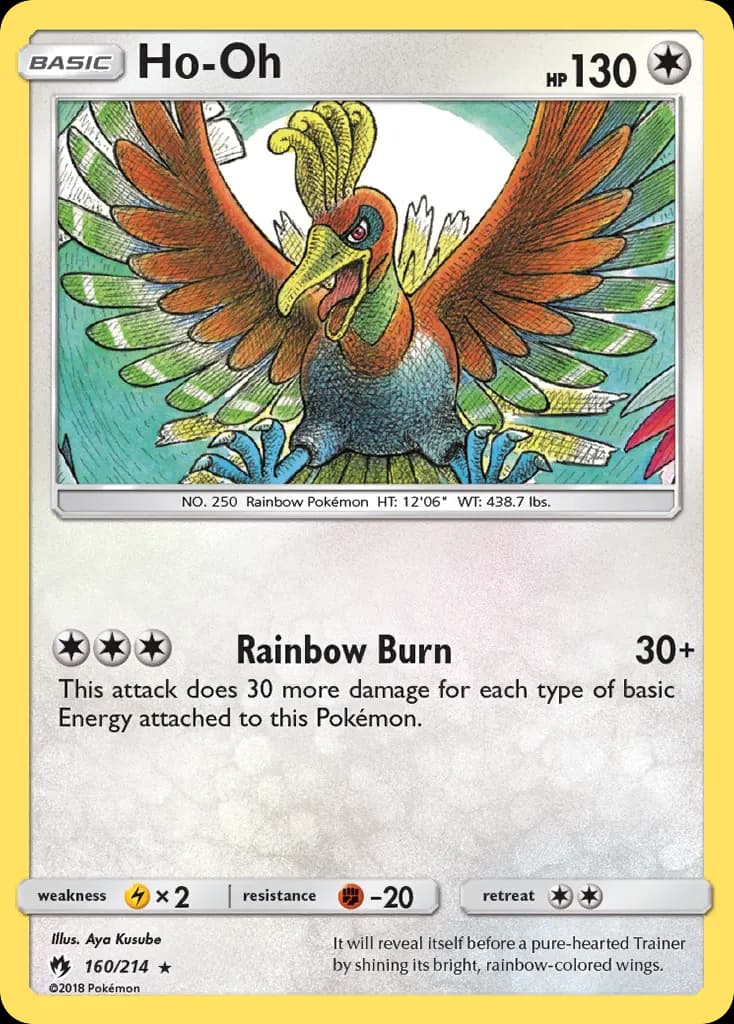Ho-Oh — Lost Thunder 160 Pokémon card