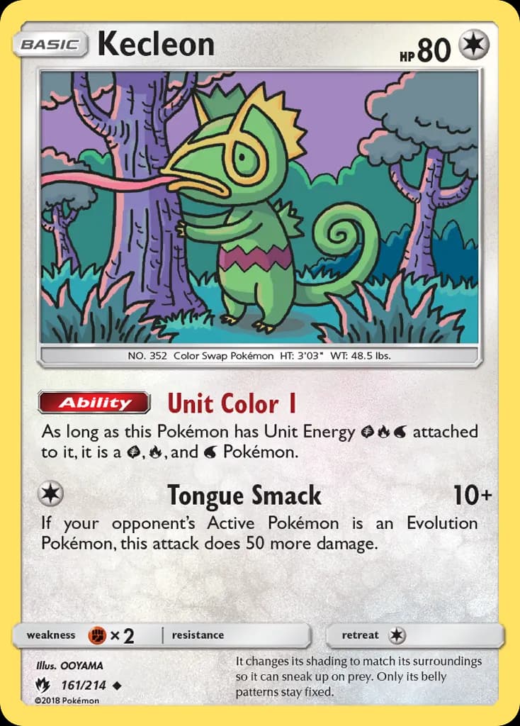 Kecleon — Lost Thunder 161 Pokémon card