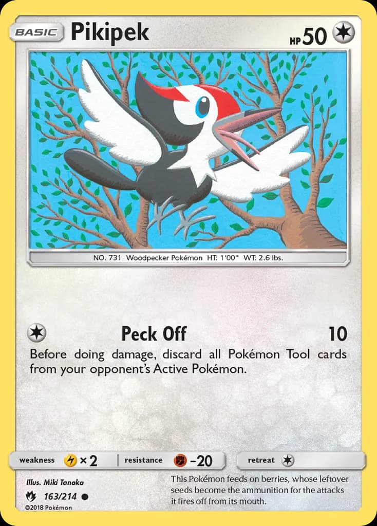 Pikipek — Lost Thunder 163 Pokémon card
