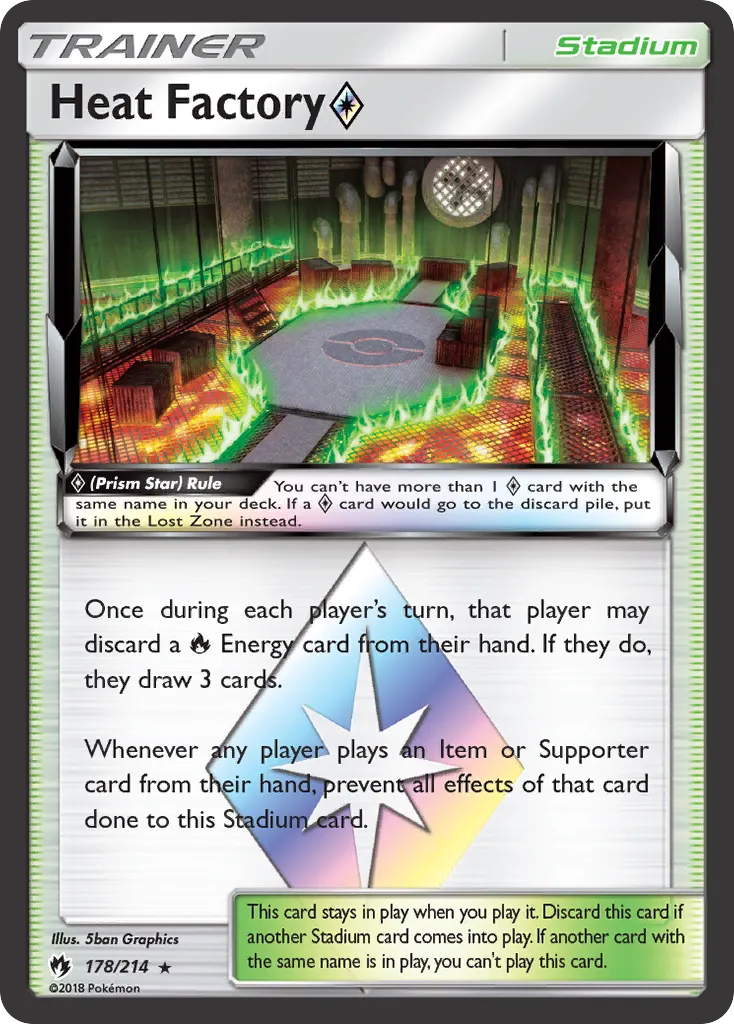Heat Factory ◇ — Lost Thunder 178 Pokémon card