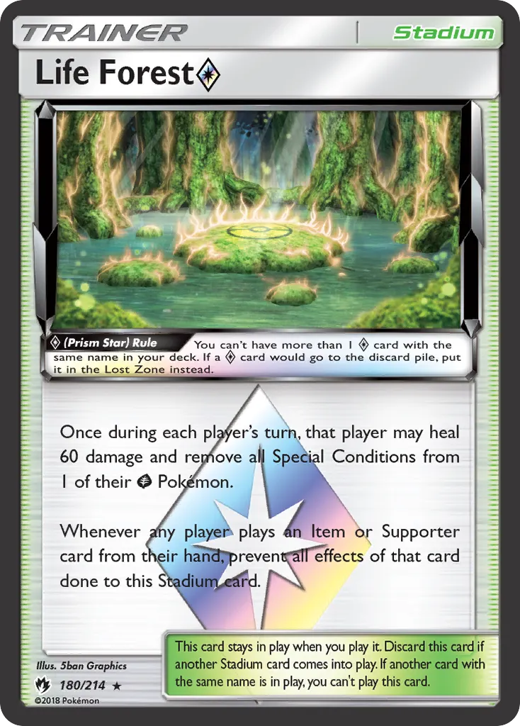 Life Forest ◇ — Lost Thunder 180 Pokémon card