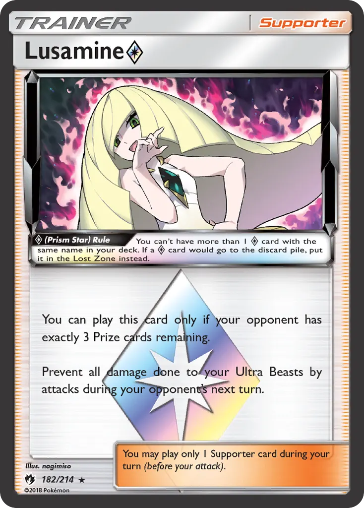 Lusamine ◇ — Lost Thunder 182 Pokémon card