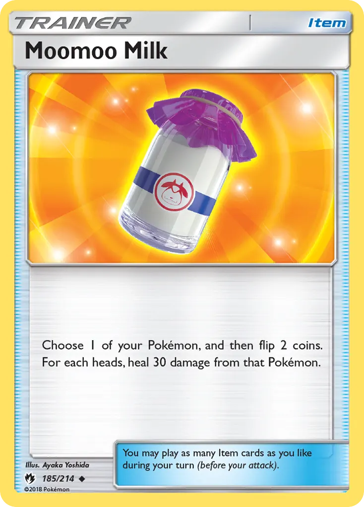 Moomoo Milk — Lost Thunder 185 Pokémon card