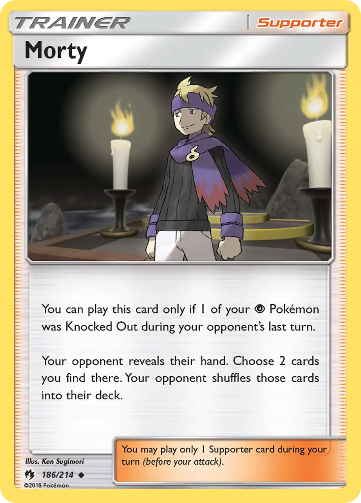 Morty — Lost Thunder 186 Pokémon card