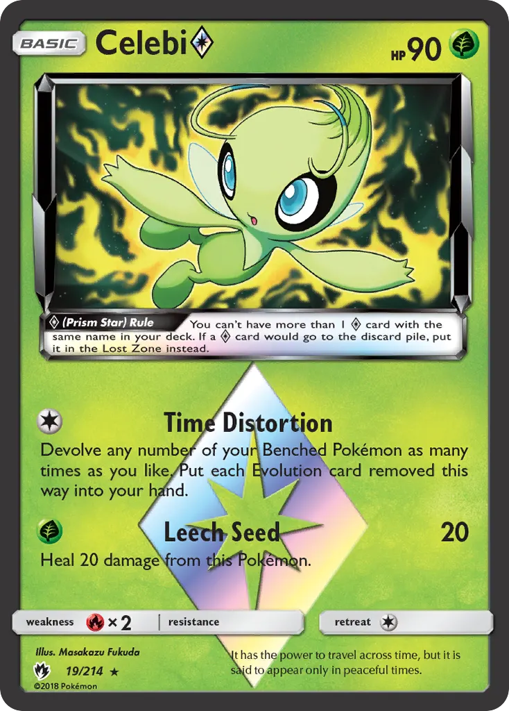 Celebi ◇ — Lost Thunder 19 Pokémon card